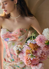 florence Floral Mirror Corset skirt set