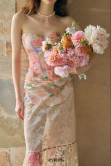 florence Floral Mirror Corset skirt set