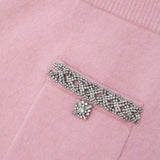 shirley pink embellished jacket & skirt matching set