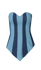 TIE DENIM WRAP CHEST