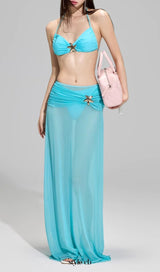 Deidra Blue Starfish Three-Piece Swimsuit