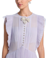 Chiffon Ruffled Maxi Dress in Lilac