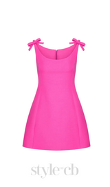 Zulekha Bow Sleeveless Mini Dress