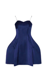 RHINESTONE PEPLUM MINI DRESS