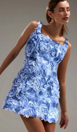 BLUE FLOWER MINI DRESS
