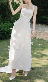 BOW EMBELLISHED MAXI DRESS