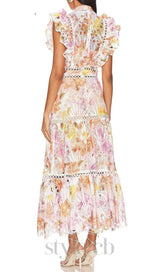 COLORFUL AMBA BOHEMIAN MIDI DRESS