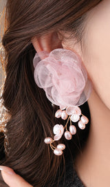 Dyani Pink Flower Earrings