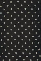 Polka Silk Chiffon sleeveless halter mini Dress in black