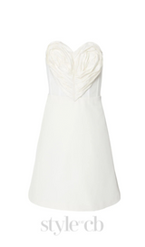 HEART-MOTIF BANDEAU MINI DRESS