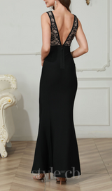 SPLIT THIGH LACE BODICE DRESS