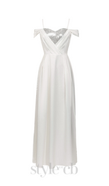 SEQUIN SPLICE STRAIGHT SHOULDER TUBE DRESS A-LINE DRESS