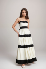 Sandrine pleated bow-embellished maxi dress