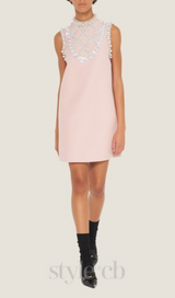ALBERTINE PEARL-EMBELLISHED MINI DRESS