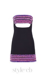 MARTINI MINI DRESS WITH CRYSTAL EMBELLISHMENTS
