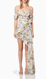 BELLADONNA FLORAL PRINT MINI DRESS
