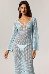 Ellyson Long Sleeves Hollow Out Maxi Dress