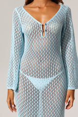 Ellyson Long Sleeves Hollow Out Maxi Dress