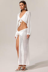 KIavia Hollow Out High Slit Two-Piece Set