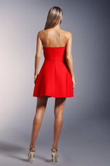 julie Strapless Diamond Bandage Mini Dress