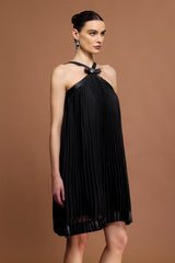 jessica Sleeveless Bowknot Folds Mini Dress