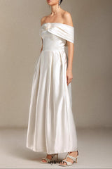 donna Bare shoulders Flower cylinder maxi dress in white