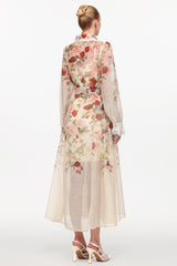 shirley Long Sleeve floral Printed Woven Maxi Dress