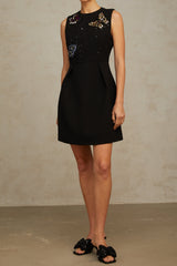Manon sequined butterfly mini dress in black