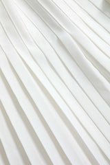 Pleated Bell Sleeve V-Neck Mini Dress in white