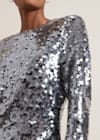Rhia Silver Sequin Mini Dress