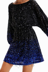 gradient sequin mini dress