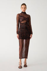 MADIGRAL MESH MIDI DRESS