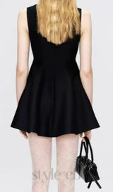 Daray Black Lace Sleeveless Mini Dress