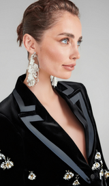 SIBYL BLACK BEE DIAMOND BLAZER MINI DRESS