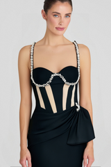 CRYSTAL MERMAID BANDAGE DRESS