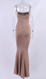 ALMOND JERSEY CORSET MAXI DRESS Dresses styleofcb 