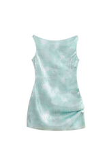 charlotte Asymmetrical Sequin Mini Dress in green