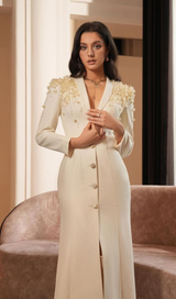 adele Berton Long Sleeve Flower Maxi Dress