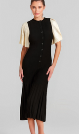 beulah knit midi dress in black