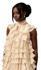 Jessica tiered flounce sleeveless mini dress