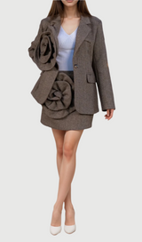 HERRINGBONE TWO PIECE FLOWER SET