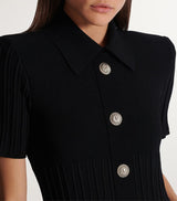 kristin Black Knitted Mini Dress