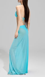 Deidra Blue Starfish Three-Piece Swimsuit