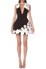 Black and White Mini Dress