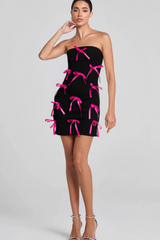 STRAPLESS BOW MINI DRESS