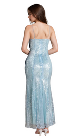 alyssa Samira Gradient Embellished Mermaid Maxi Dress