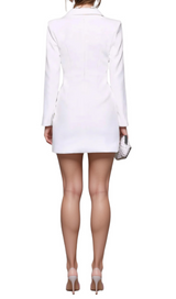 bernice Forina Flower Blazer Dress in white