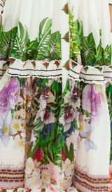CORNELIA MULTICOLOR FLORAL PATTERN MAXI DRESS