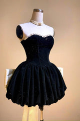 Zaahir Rhinestone Bow Sequin Strapless Mini Dress