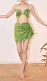 Delphi Green Three-Piece Swimsuit